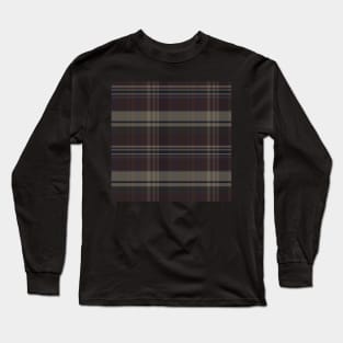 Dark Academia Aesthetic Iona 2 Hand Drawn Textured Plaid Pattern Long Sleeve T-Shirt